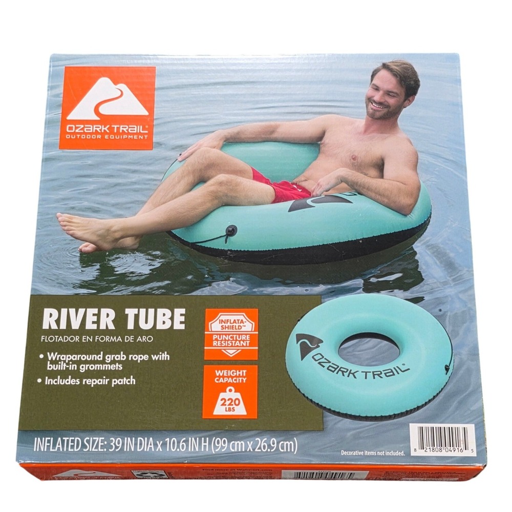 Ozark Trail River Tube Teal Inflatable 39 inch Puncture Resistant 220lb New